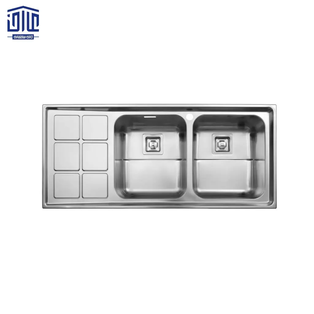 سینک ظرفشویی روکار فانتزی 60*761 درجه 2 استیل البرز