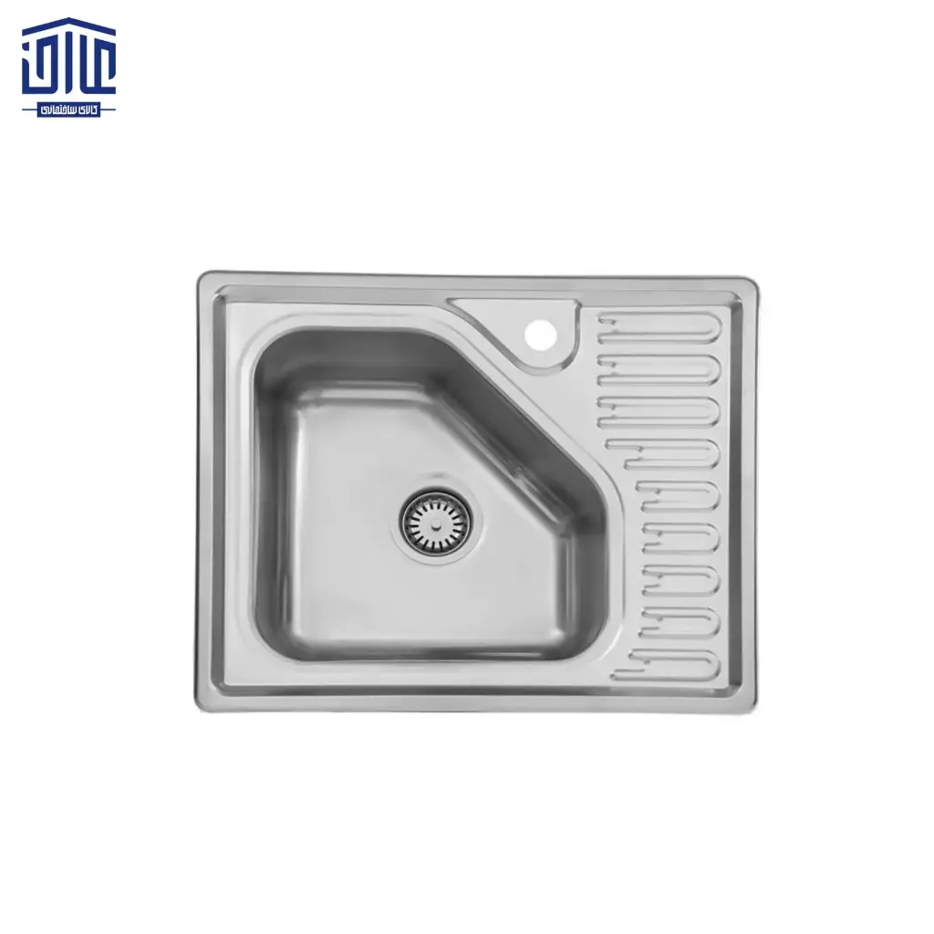 سینک ظرفشویی توکار لگن وسط فانتزی 50×810 استیل البرز درجه 2