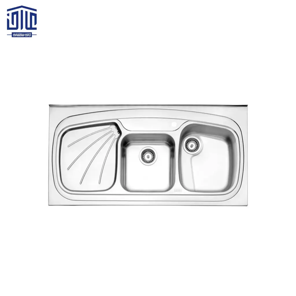 سینک ظرفشویی روکار فانتزی استیل البرز 60*614 درجه 2