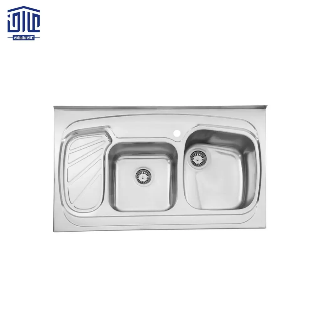[249004009] سینک ظرفشویی روکار فانتزی استیل البرز 60*610 درجه 2 (لگن راست)