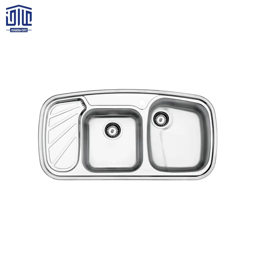[249005015] سینک ظرفشویی توکار 611x50 استیل البرز (لگن راست)