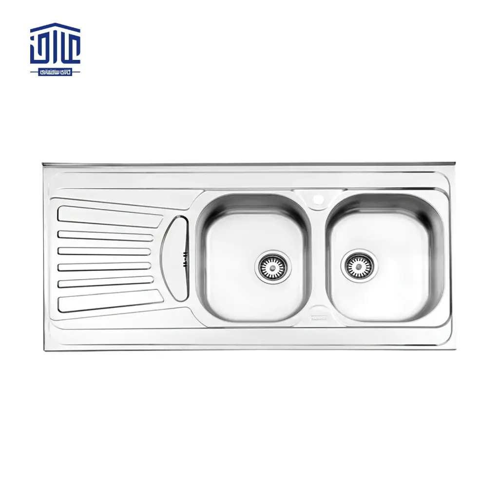 [249004027] سینک ظرفشویی روکار 725x50 استیل البرز (لگن راست)