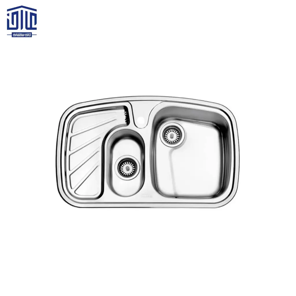 [249005013] سینک ظرفشویی توکار 608 استیل البرز (لگن راست)