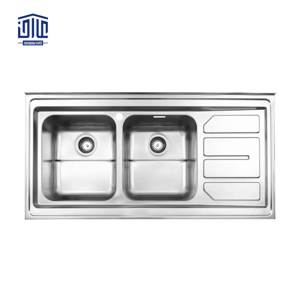 [249004033] سینک ظرفشویی روکار 763x60 استیل البرز (لگن راست)