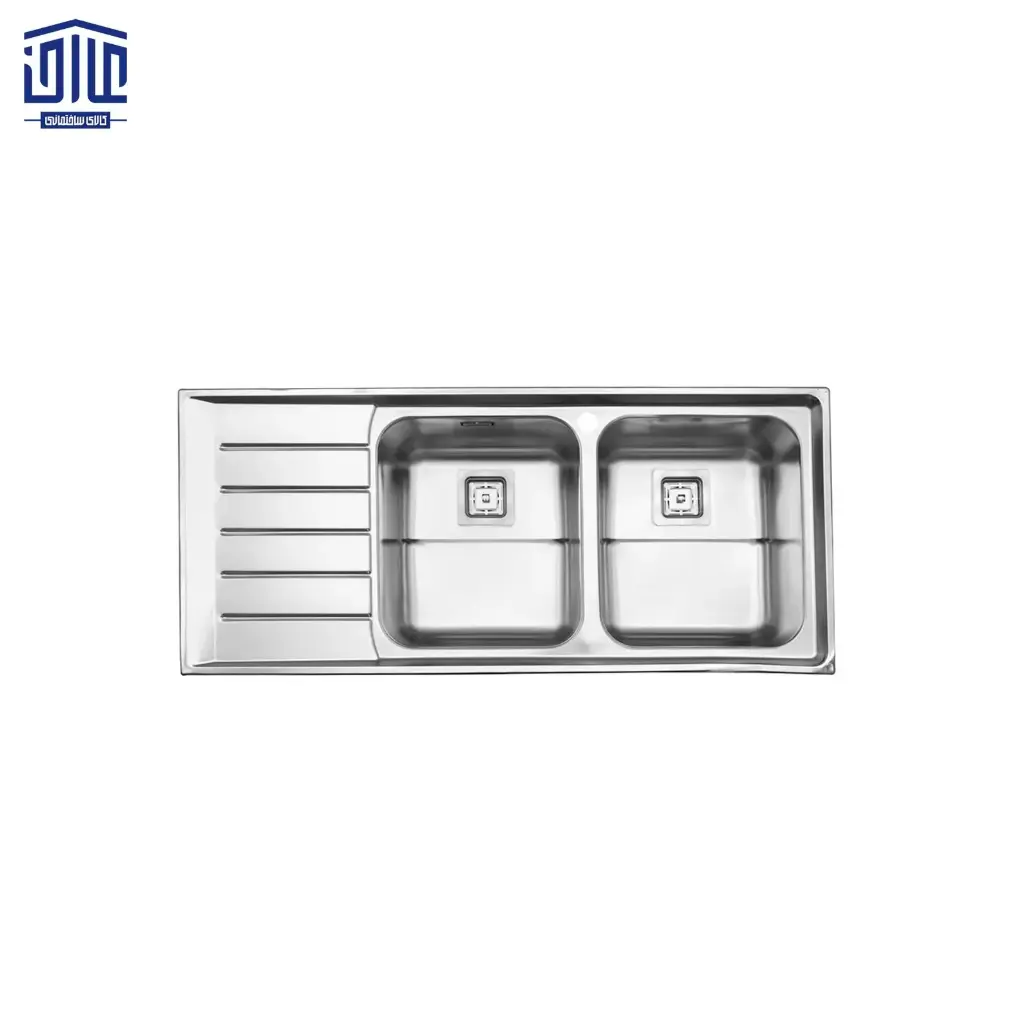 [249004091] سینک ظرفشویی توکار فانتزی 52×735 استیل البرز درجه 2 (لگن راست)