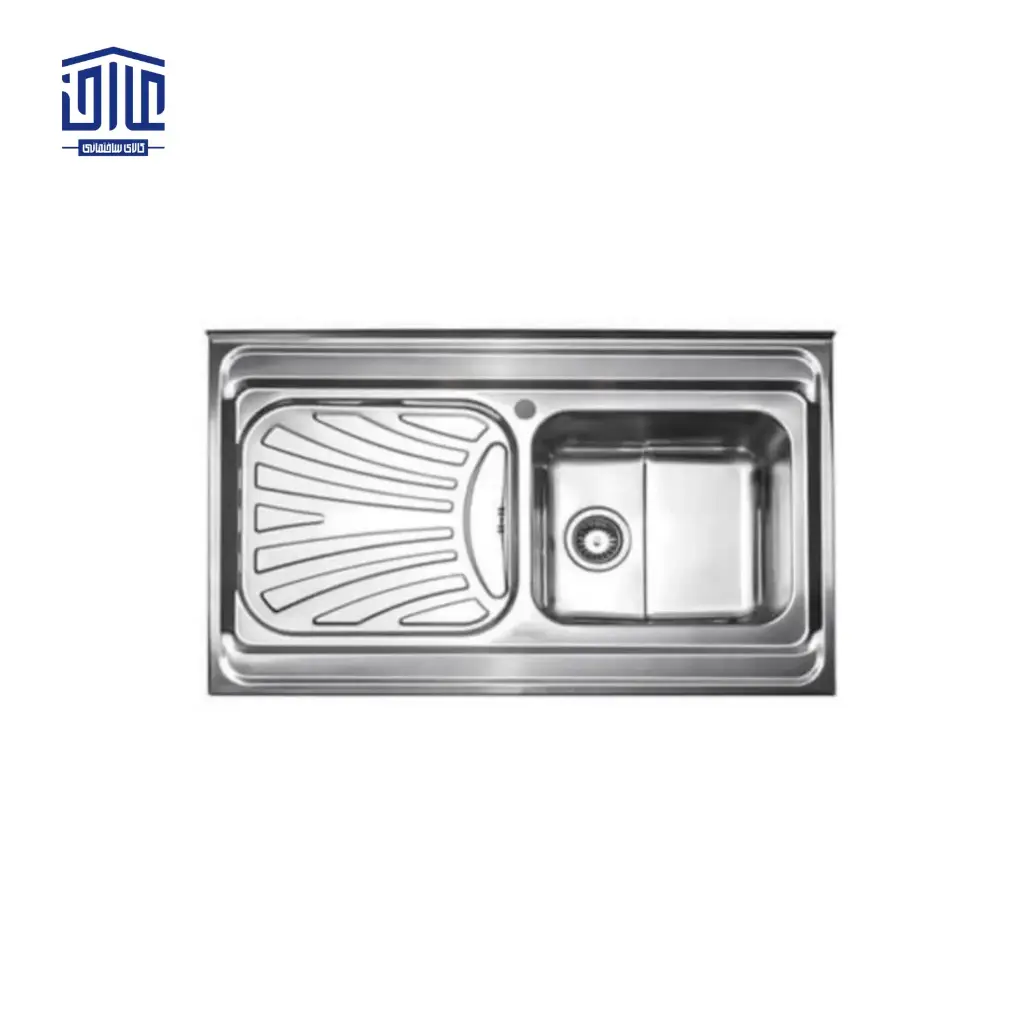 [249004058] سینک ظرفشویی روکار 711x60 استیل البرز (لگن راست)