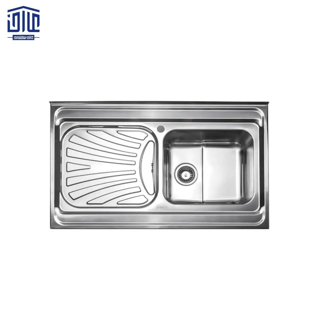 [249007023] سینک ظرفشویی روکار 60×711 استیل البرز درجه 2 (لگن راست)