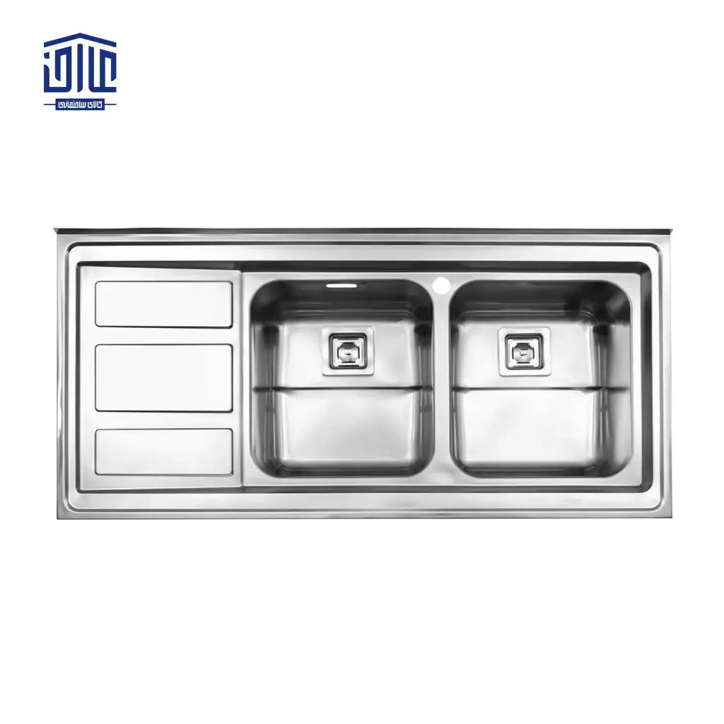 [249004068] سینک ظرفشویی روکار 765x60 استیل البرز (لگن راست)