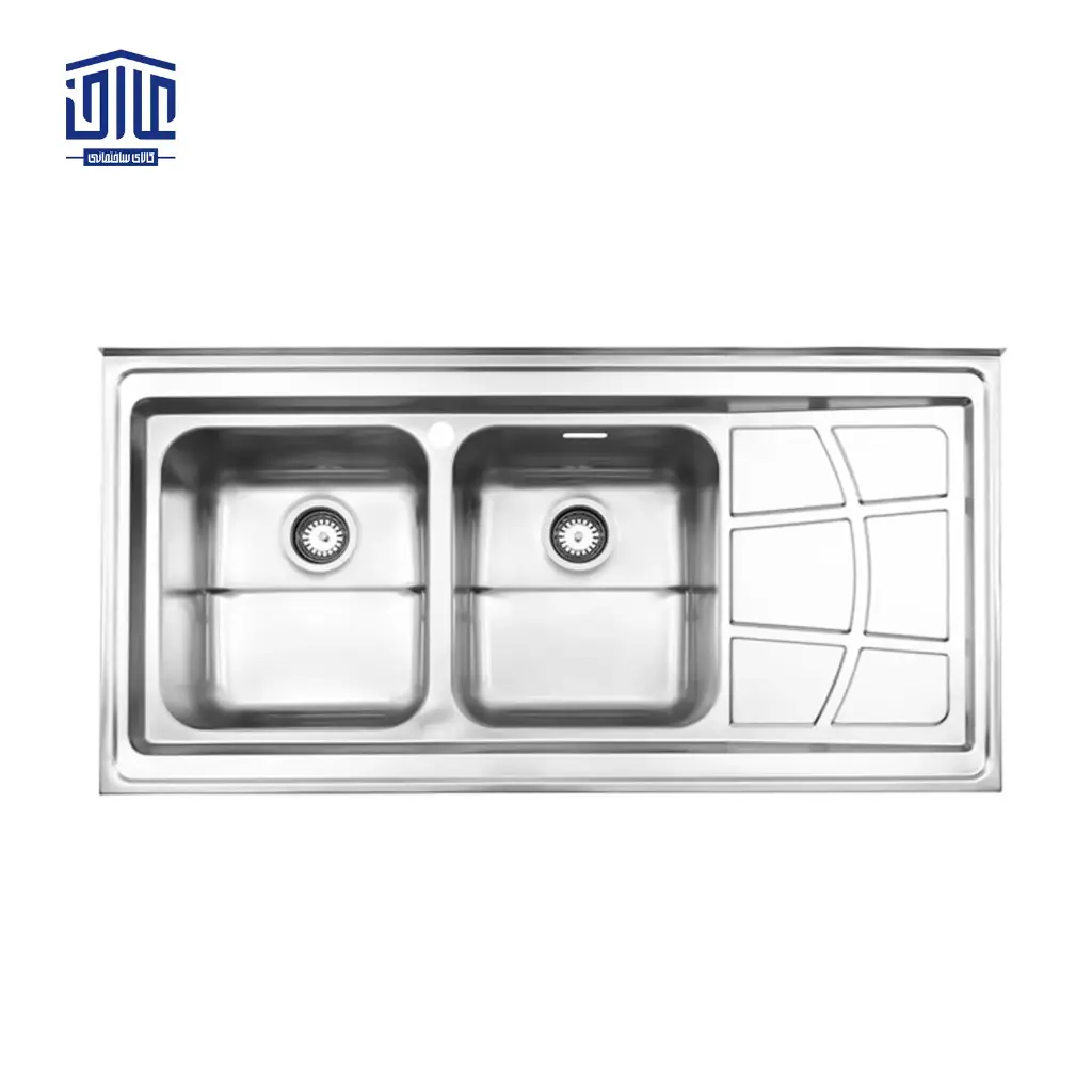 [249004070] سینک ظرفشویی روکار 762x60 استیل البرز (لگن راست)