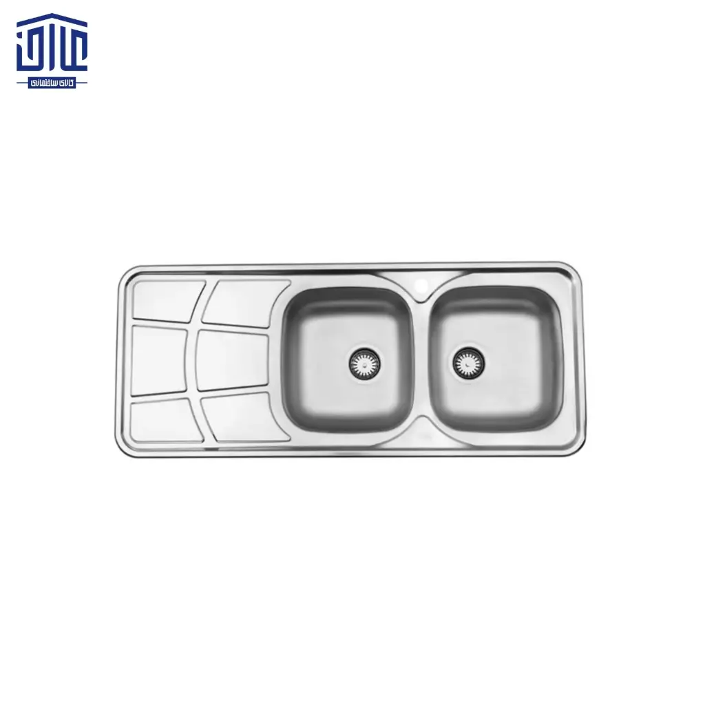 سینک ظرفشویی توکار نیمه فانتزی مدل 224x50 البرز، براق