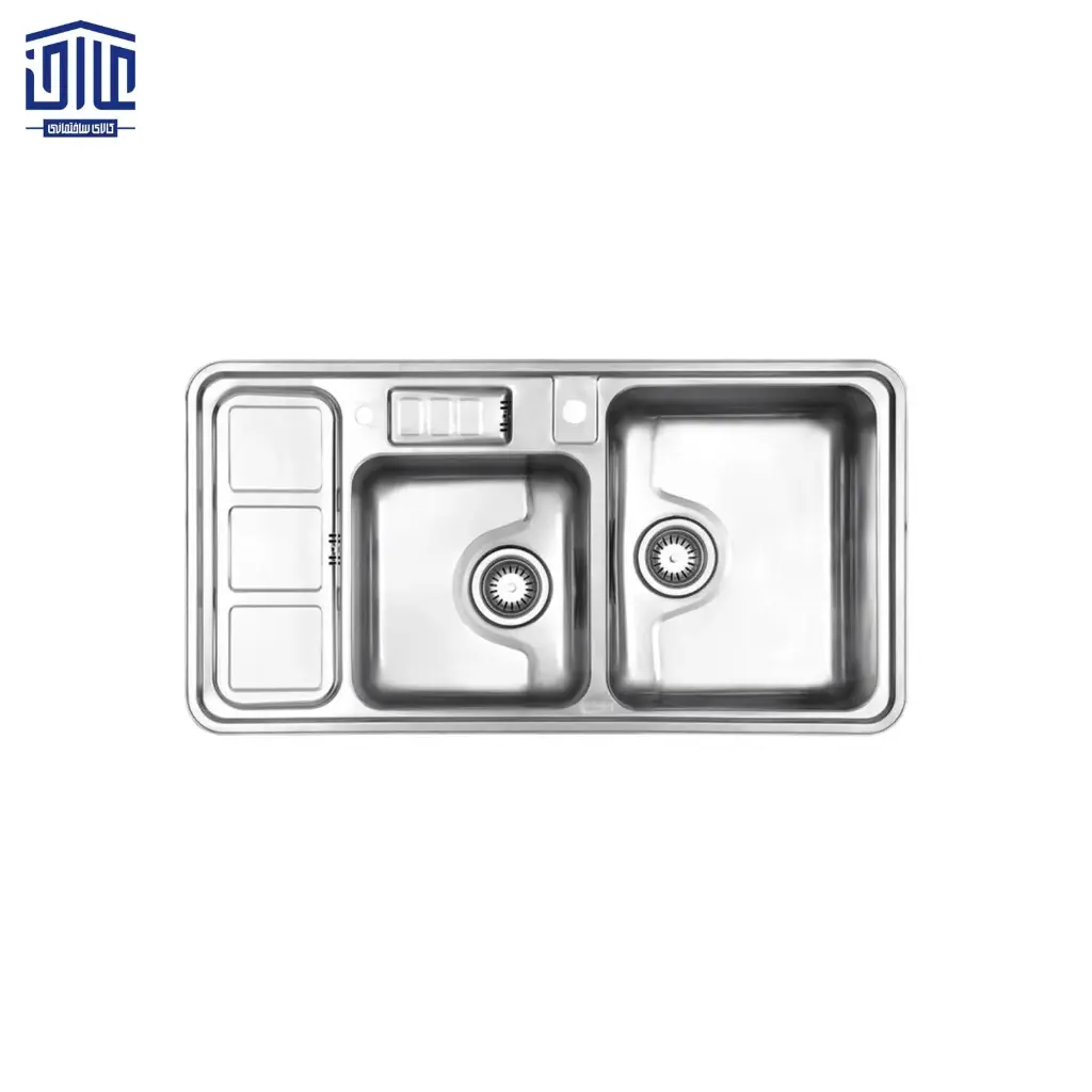 [249008009] سینک ظرفشویی توکار 813 استیل البرز باجامایع (لگن راست)