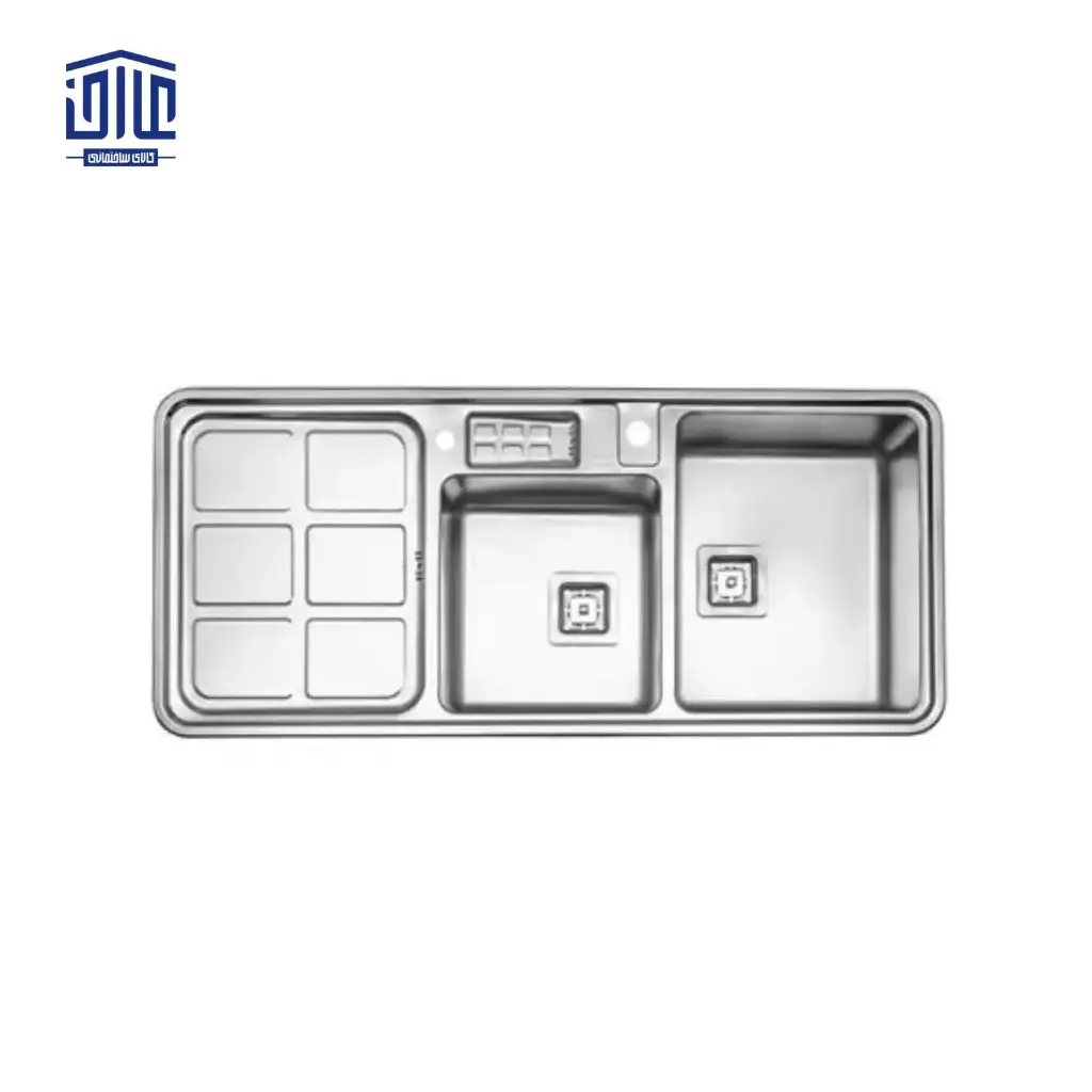 سینک ظرفشویی توکار 52×855 استیل البرز با جامایع
