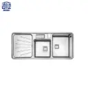 سینک ظرفشویی روکار استیل البرز 60×854 با جا مایع  درجه 2