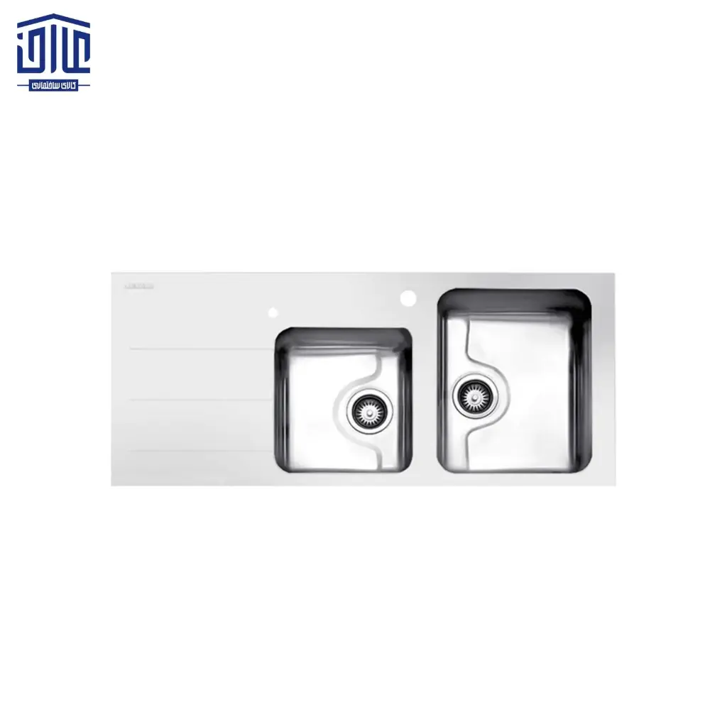 سینک ظرفشویی کریستال توکار سفید استیل البرز