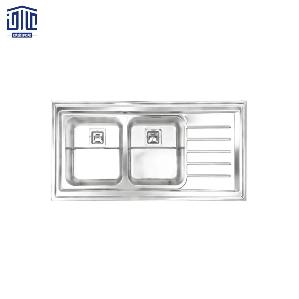 سینک دو لگنه روکار اخوان 60*120 کد 511