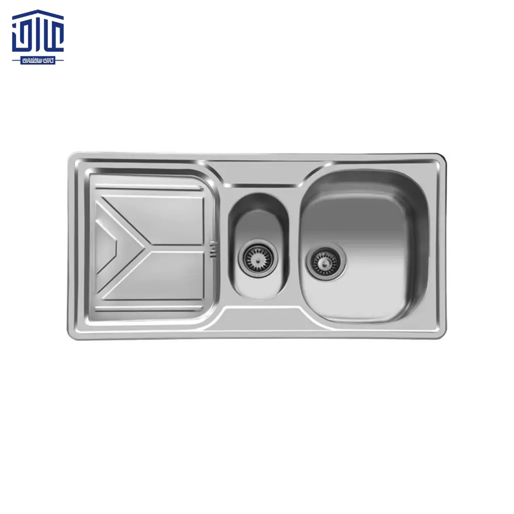 [262002079] سینک 100x50 توکار 157 اخوان (لگن راست)