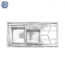 سینک 120*60 جامایع دار 303  اخوان