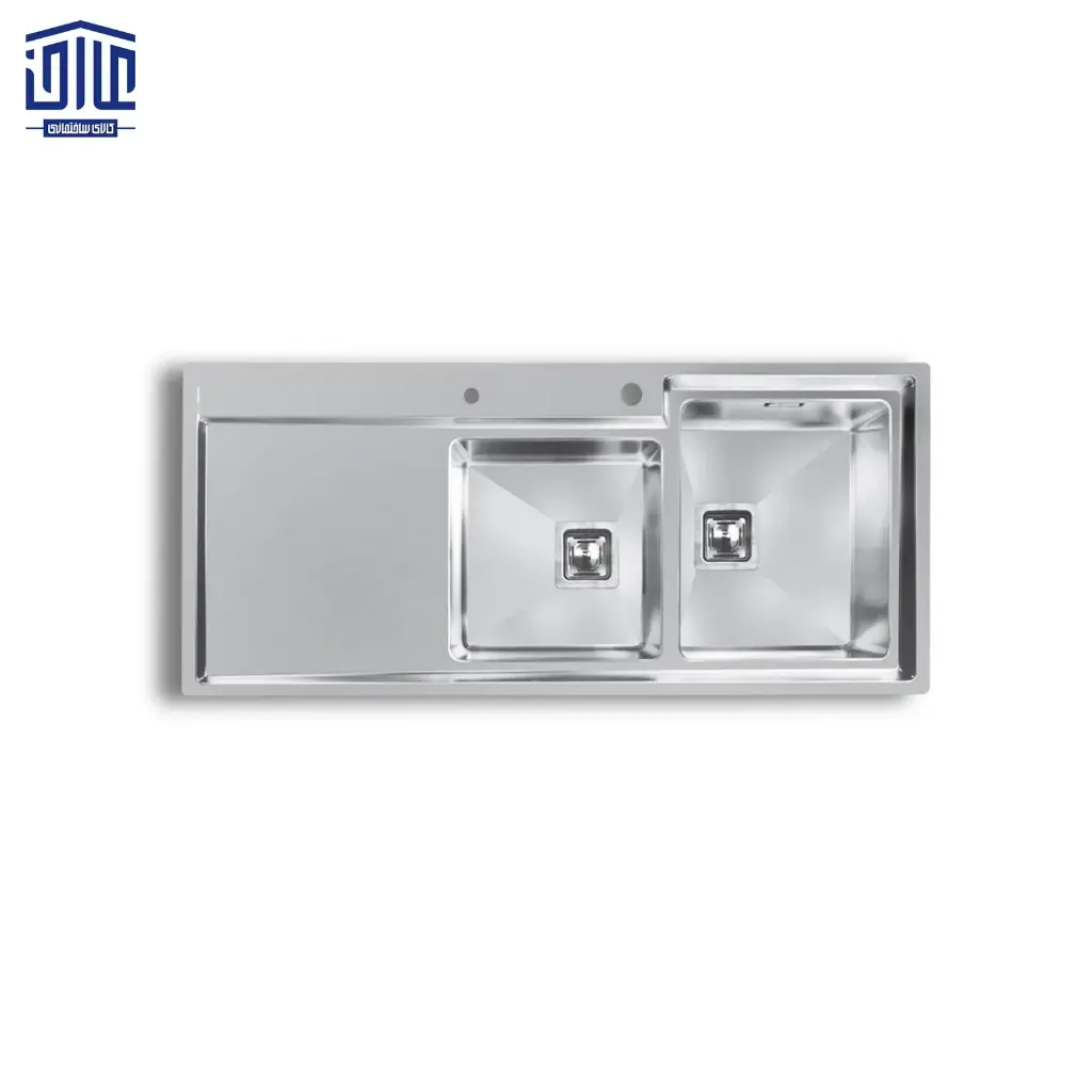 [262002016] سینک 120x50توکار 601 اخوان (لگن راست)