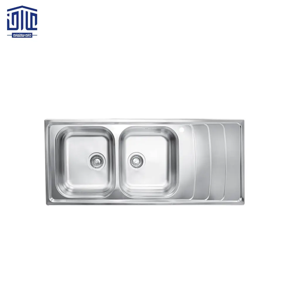 سینک 120x50 توکار 384 مایع دار اخوان