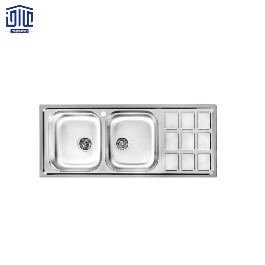 سینک 120x50 توکار 368 مایع دار اخوان