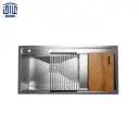 سینک ظرفشویی توکار مدل BCN-305 لگن چپ کن، سایز 50×104