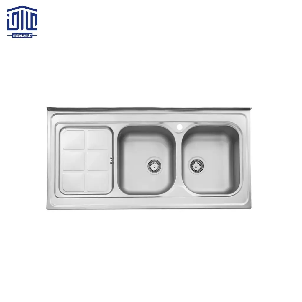 سینک روکار نیمه فانتزی براق استیل البرز، 60×301، درجه 2
