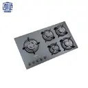 اجاق گاز رومیزی شیشه ای مدل G5967 چپ استیل البرز، 5 شعله