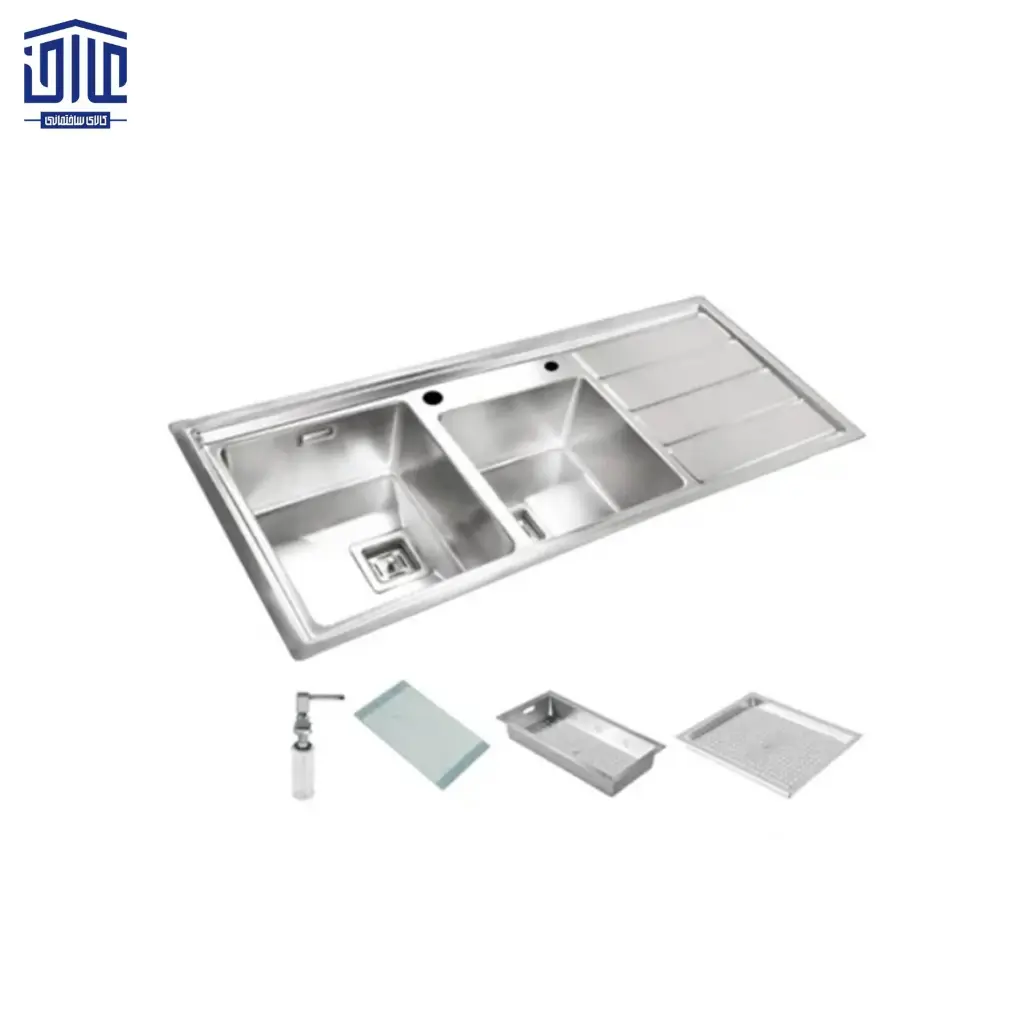 سینک باکسی مدل S603 توکار اخوان، سایز 50*120