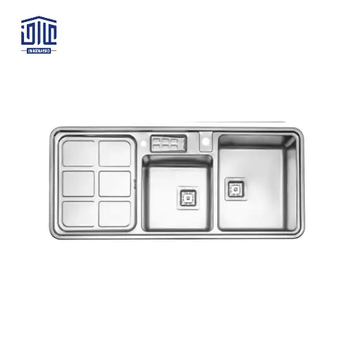 سینک ظرفشویی توکار 52×855 استیل البرز با جامایع