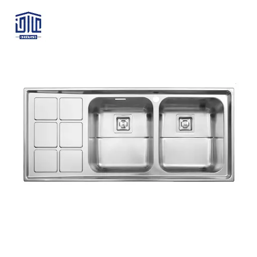 سینک ظرفشویی روکار761x60 استیل البرز