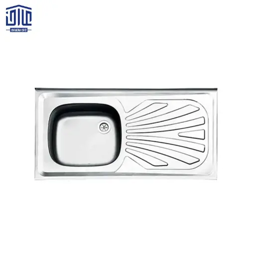 سینک روکار تک لگنه براق 100x50.4 استیل البرز ساحل