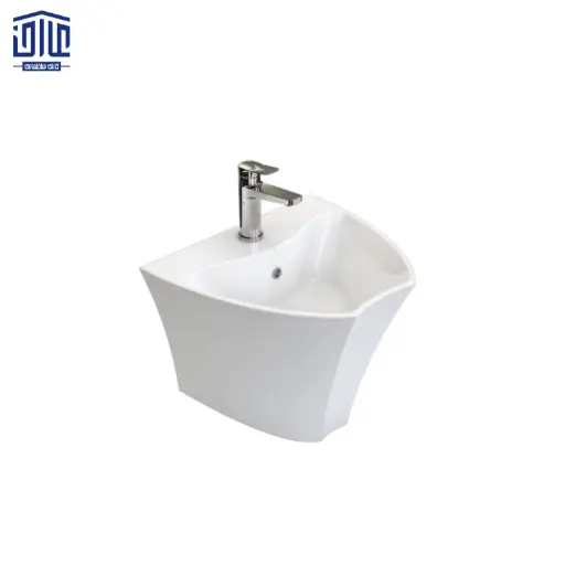 [1390140013] دستشویی نیم پایه لیندا چینی کرد