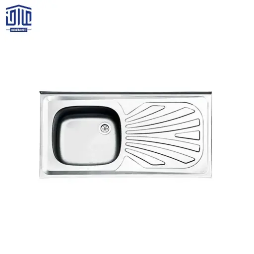 سینک پرسی دو لگن براق ساحل استیل البرز، 0.4×50×120، درجه 2