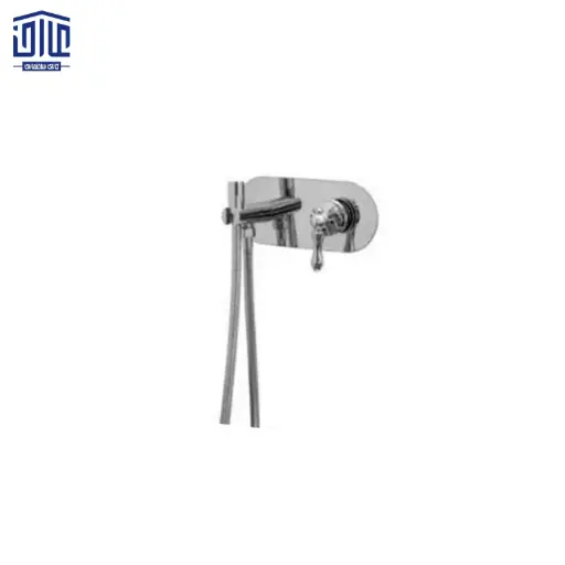 [178001029] شیرآفتابه توکار مدل کلاسیک راشین، کروم